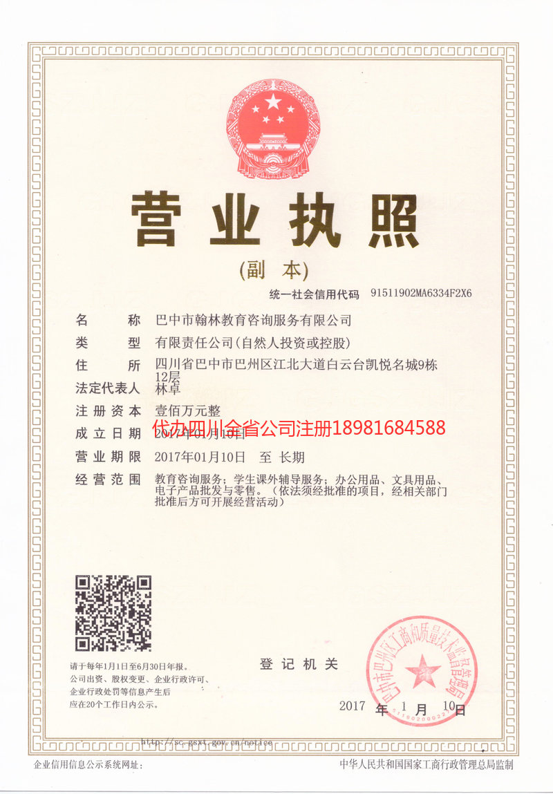 诸城诸城翰林教育咨询服务有限公司